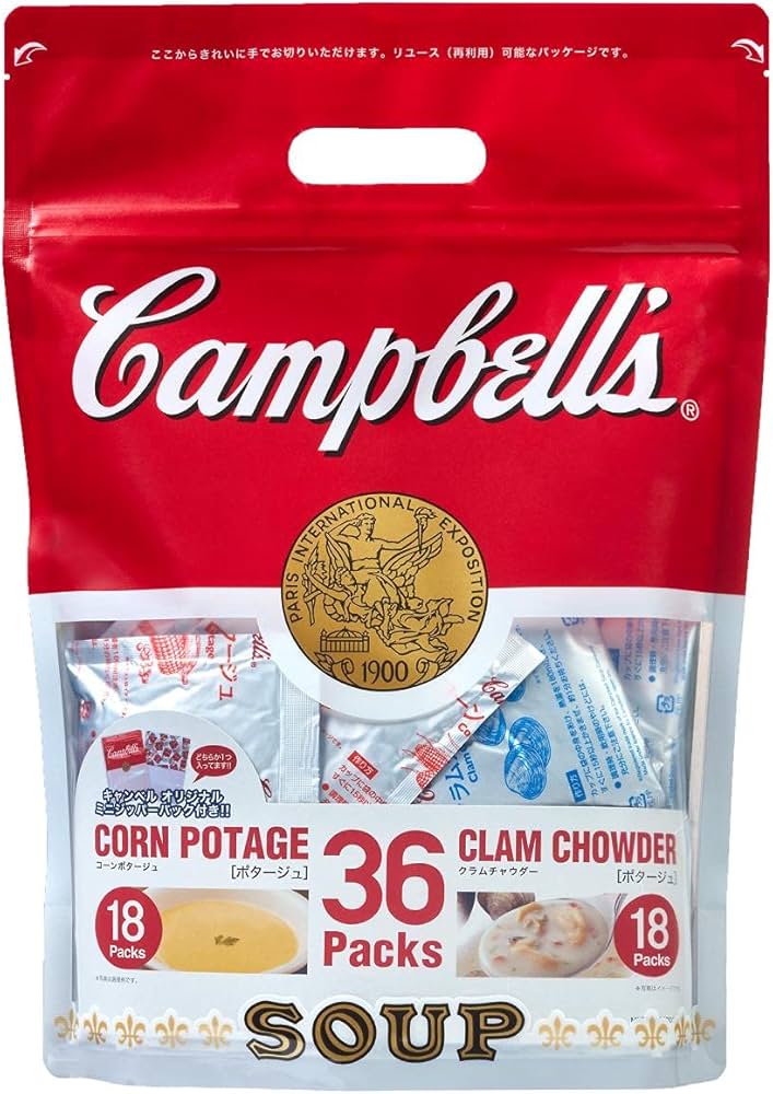Amazon.co.jp: Campbells Campbell 18 Corn Potage Bags & 18 Clam